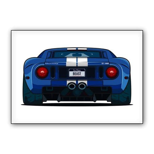 Hennessey Ford GT wall art poster