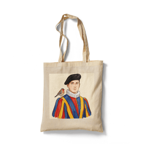 The Guard's Friend: Minimalist Swiss Guard Art wall art poster