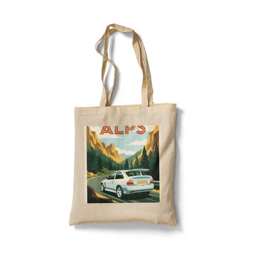 Swiss Alps - Ford Escort RS Cosworth Vintage Poster wall art poster