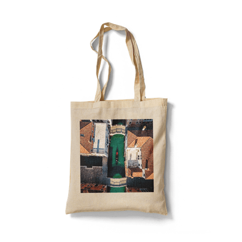 Venetian Emerald: Aerial Gondola on Venice Canal wall art poster