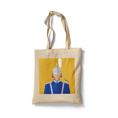 The Guard's Blue Tit: Minimalist Swedish Guard Art wall art poster