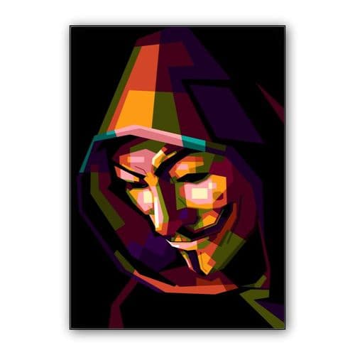 Anonymous Vendetta in wpap pop art wall art poster
