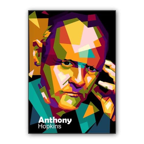 Anthony Hopkins in wpap pop art wall art poster