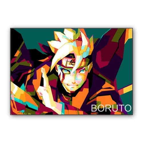 Anime Boruto in pop art wall art poster