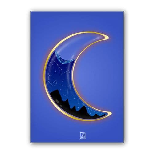 Liquid Luna wall art poster