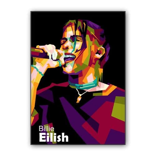 Singer in amazing pop art wall art poster