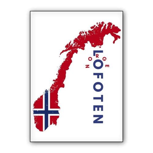 Lofoten map wall art poster