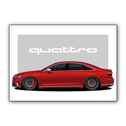 Audi S8 car Canvas wall art poster