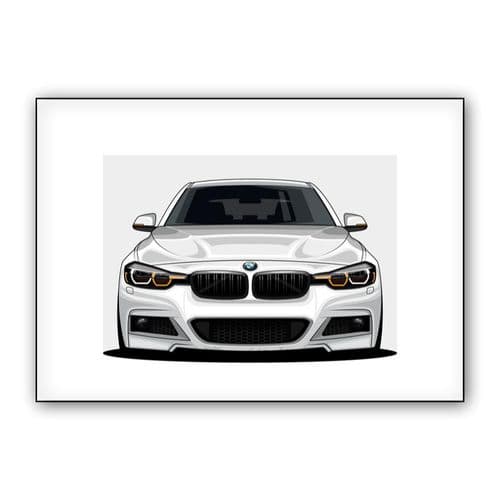 BMW 3 Series Car Canvas Audi wall art poster