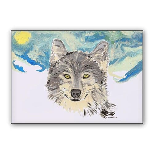 The smiling wolf wall art poster