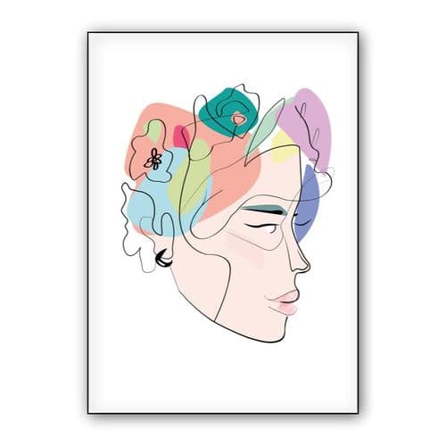 Flower portrait wall art poster