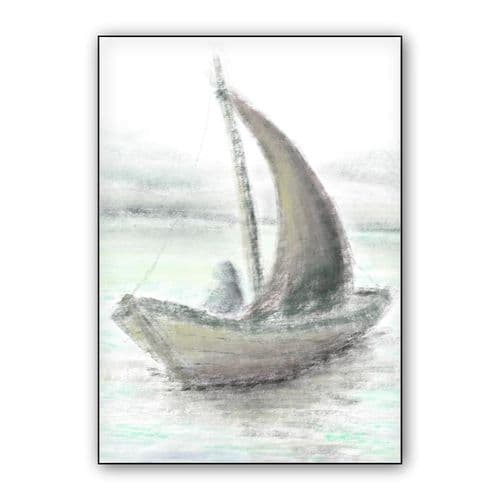 On the sea wall art poster