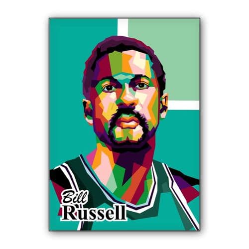 Bill Russel in trending pop art wall art poster
