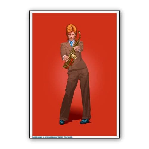 Bowie in a suit wall art poster