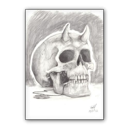 Demon Skull wall art poster