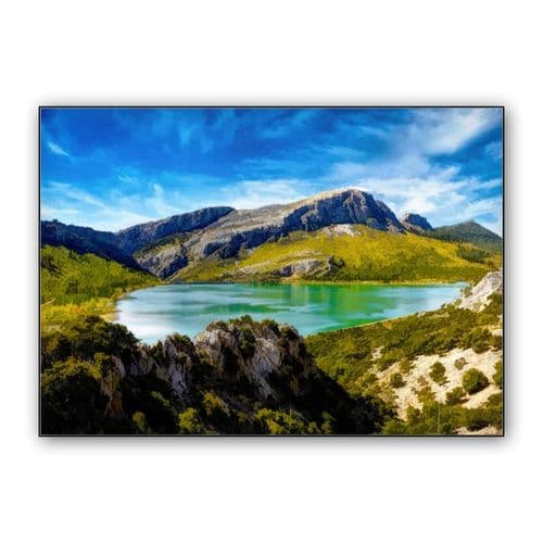 Reservoir in spring wall art poster