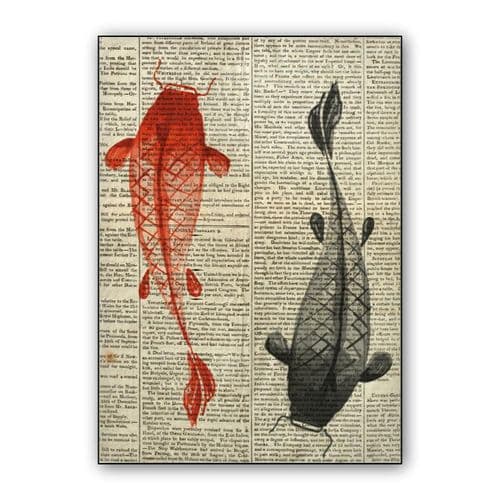 Koi Vintage wall art poster