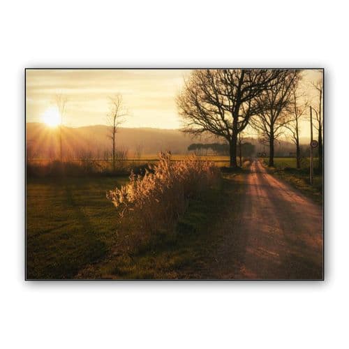 Rural road to Senfores, Malla, Catalonia wall art poster