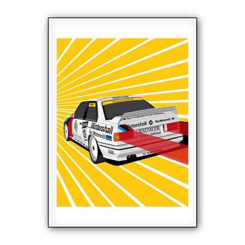 Steve Soper BMW E30 M3 wall art poster