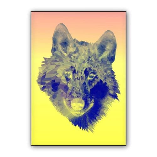 Wolf design wall art poster