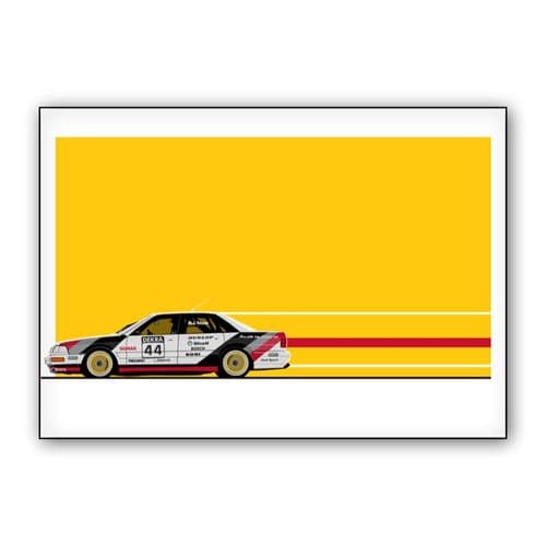 Hans-Joachim Stuck Audi V8 Quattro DTM wall art poster
