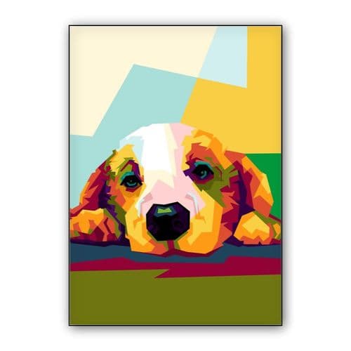 Anime Pet Dog in cute pop art wall art poster
