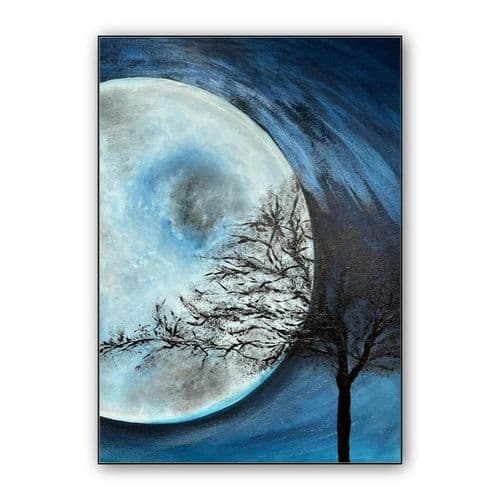 Blue Moon wall art poster