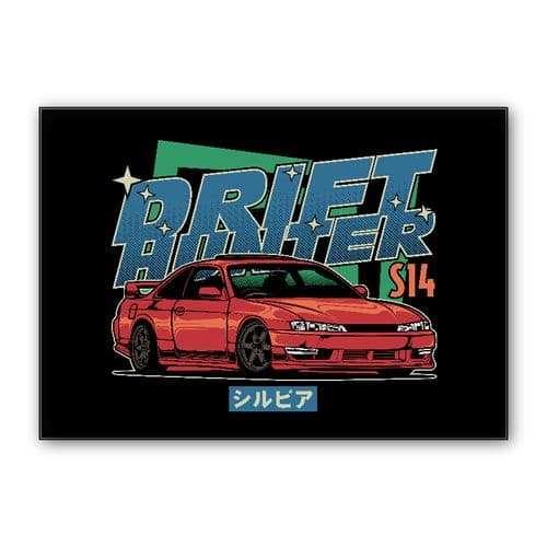 Nissan Silvia S14 wall art poster