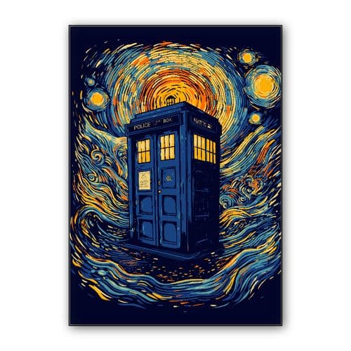 Starry Blue Box wall art poster