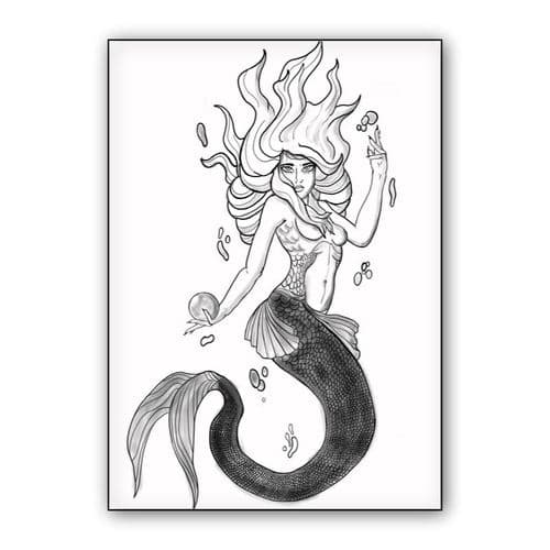 Siren wall art poster