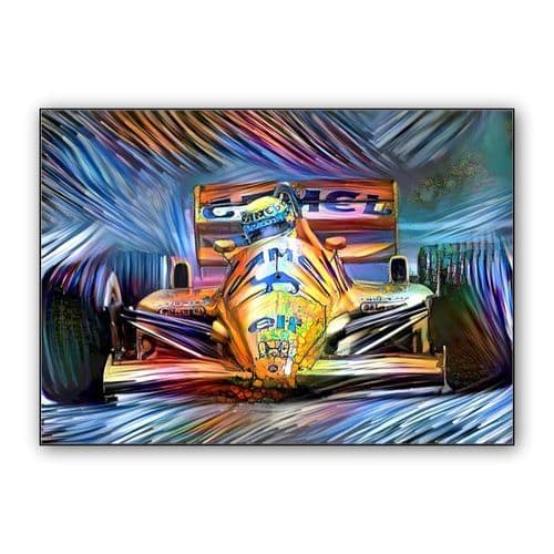 Digital Art Formula 1 Camel Lotus Honda Ayrton Senna wall art poster
