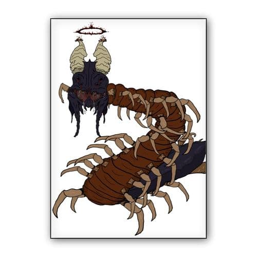 Unholy centipede wall art poster