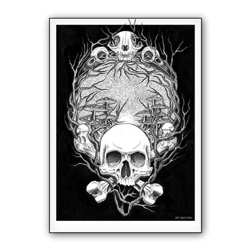 Mushroom Dawn wall art poster