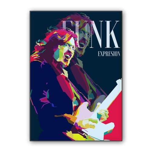 John Frusciante Funk Guitarist Pop Art WPAP - Canvast Print wall art poster