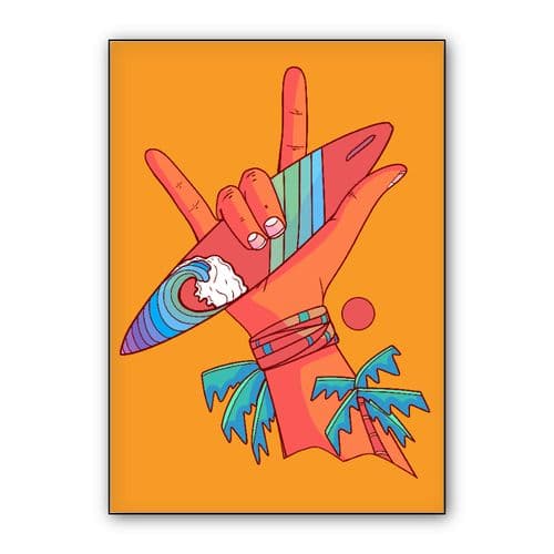 Surf life wall art poster