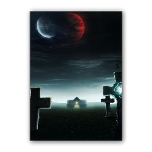 Backyard graveyard wall art poster
