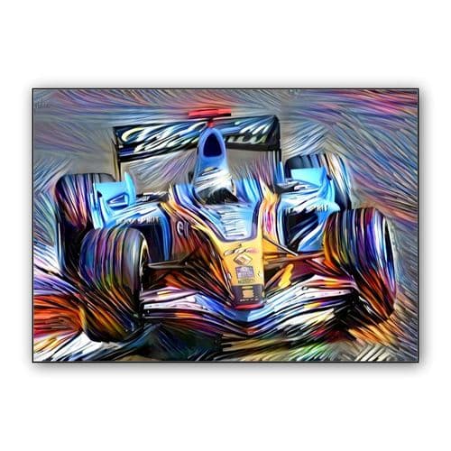 Digital Art Formula 1 Renault Fernando Alonso wall art poster