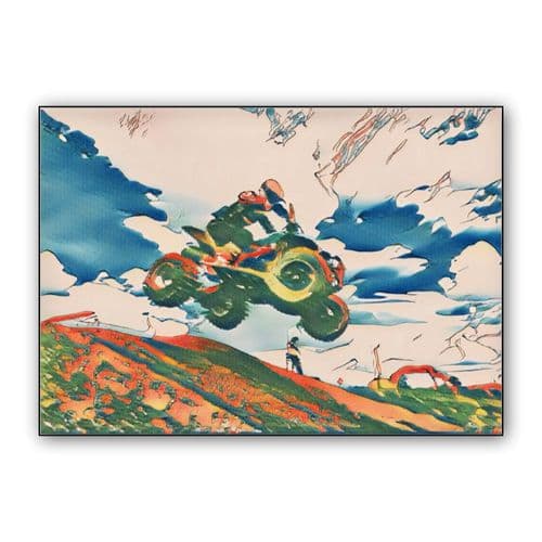 Quadracer wall art poster