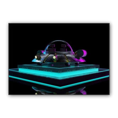 Rick &amp; Morty Spaceship wall art poster