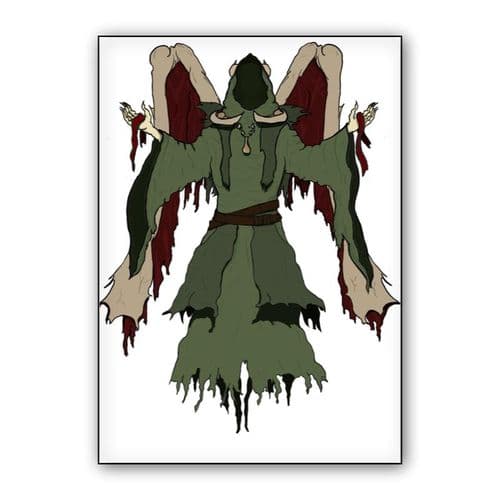 Marilqueneth, The owner of flesh wings wall art poster