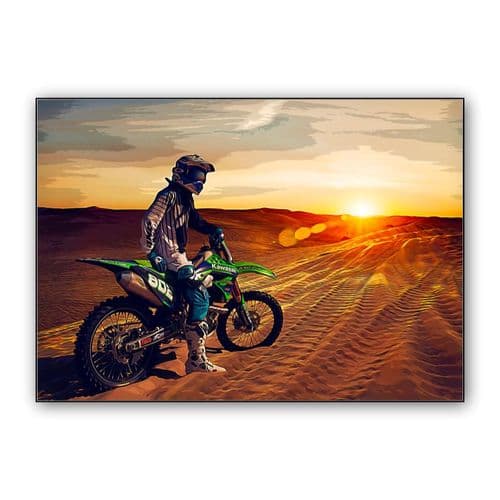 Kawasaki KXF Motocross wall art poster
