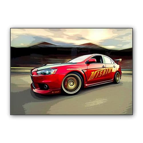 Mitsubishi Lancer Evo X wall art poster