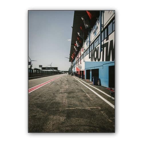 Circuit Pit Stop wall art poster