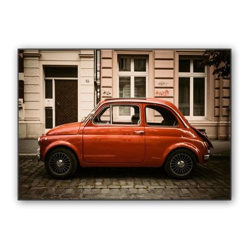Fiat 500 wall art poster