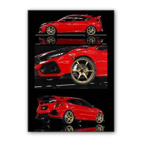 Honda Civic Type-R FK8 ( Potrait 1 ) wall art poster