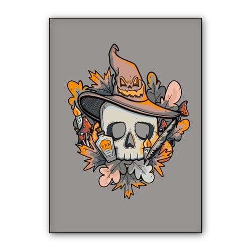 Skull of a wizard wall art poster