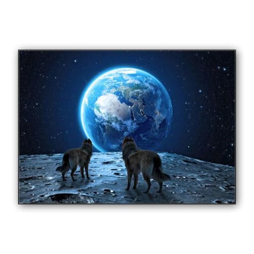 Moon Wolves wall art poster