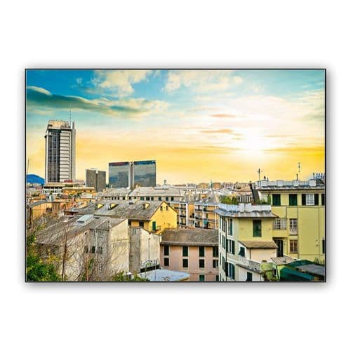 Genoa cityscape wall art poster