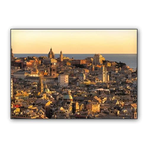Genoa cityscape wall art poster