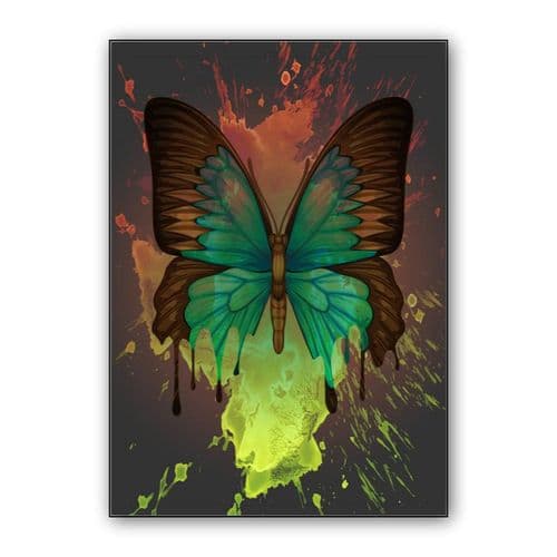 Dripping Butterfly Canvas wall art poster